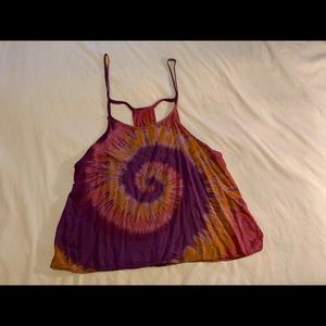 Cropped tie die top
